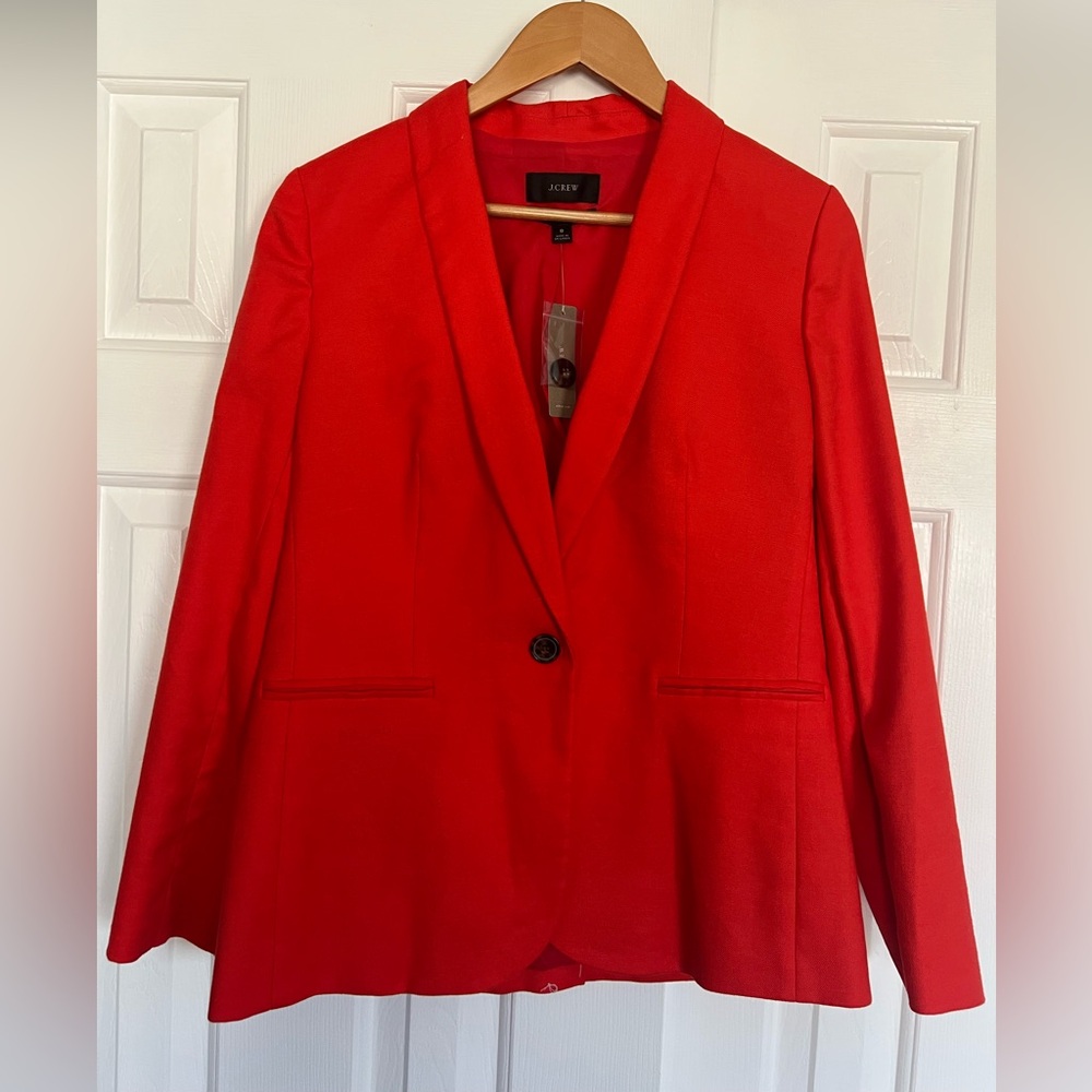 J Crew Pant & Blazer in linen-cupro blend; NWT; size 8